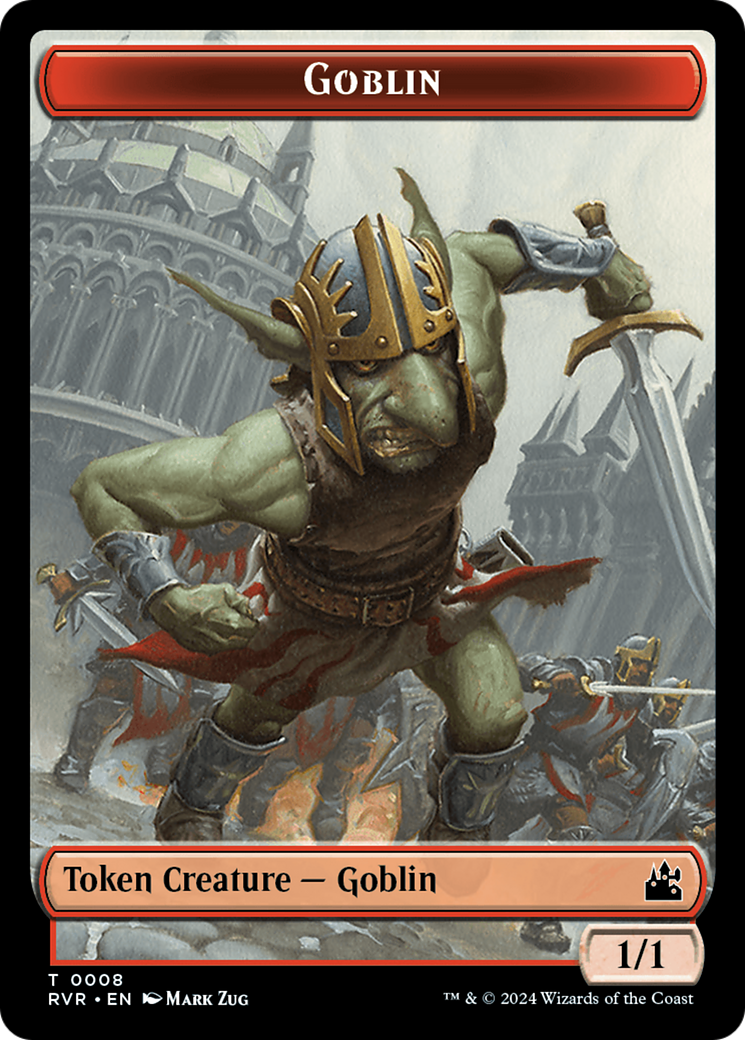 Goblin (0008) // Wurm Double-Sided Token [Ravnica Remastered Tokens] | Exor Games Dartmouth