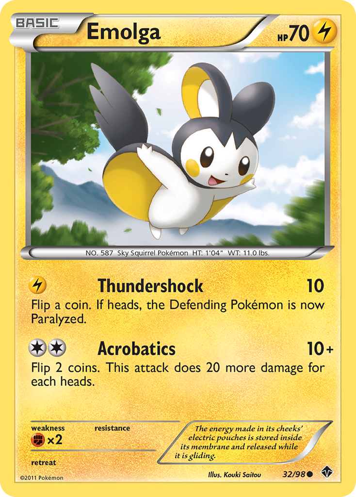 Emolga (32/98) [Black & White: Emerging Powers] | Exor Games Dartmouth