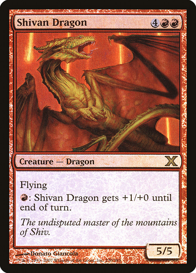 Shivan Dragon (Premium Foil) [Tenth Edition] | Exor Games Dartmouth