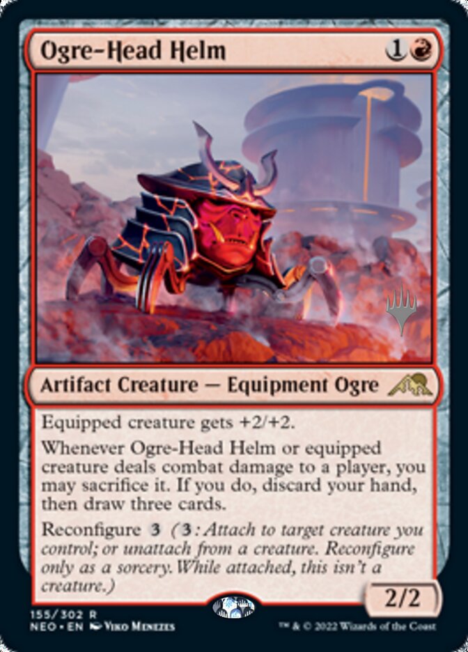 Ogre-Head Helm (Promo Pack) [Kamigawa: Neon Dynasty Promos] | Exor Games Dartmouth