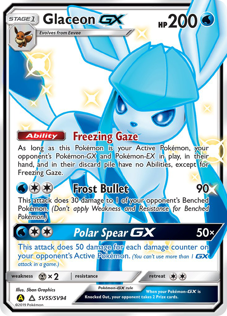 Glaceon GX (SV55/SV94) [Sun & Moon: Hidden Fates - Shiny Vault] | Exor Games Dartmouth