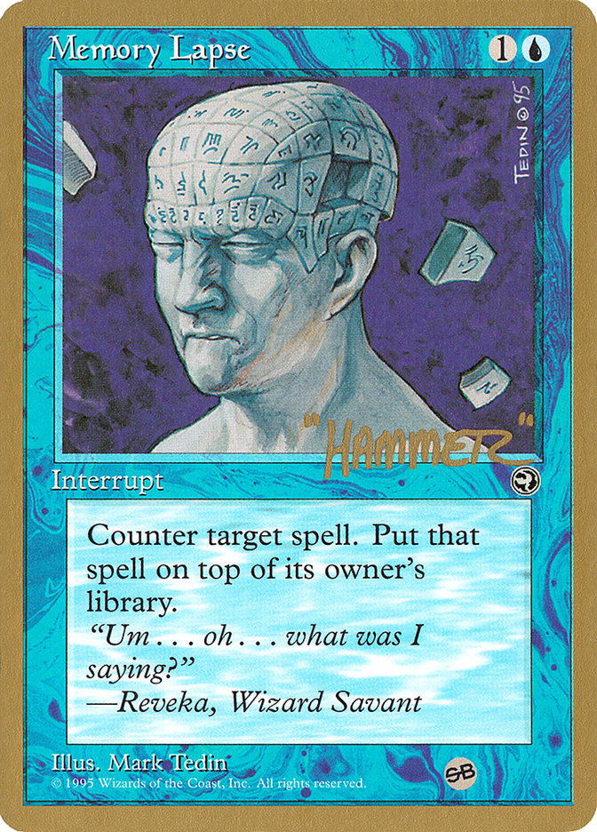 Memory Lapse (Runes) (Shawn "Hammer" Regnier) (SB) [Pro Tour Collector Set] | Exor Games Dartmouth