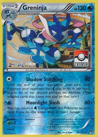 Greninja (40/122) (League Promo 2nd Place) [XY: BREAKpoint] | Exor Games Dartmouth