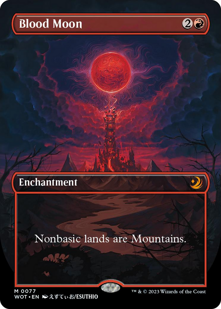 Blood Moon (Anime Borderless) [Wilds of Eldraine: Enchanting Tales] | Exor Games Dartmouth