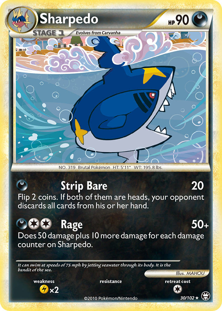 Sharpedo (30/102) [HeartGold & SoulSilver: Triumphant] | Exor Games Dartmouth