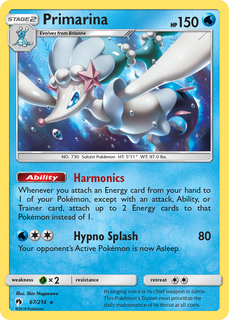 Primarina (67/214) [Sun & Moon: Lost Thunder] | Exor Games Dartmouth