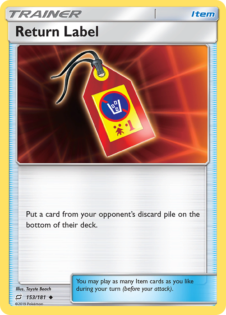 Return Label (153/181) [Sun & Moon: Team Up] | Exor Games Dartmouth