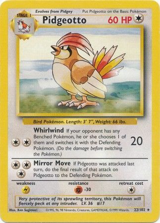 Pidgeotto (22/102) [Base Set Unlimited] | Exor Games Dartmouth