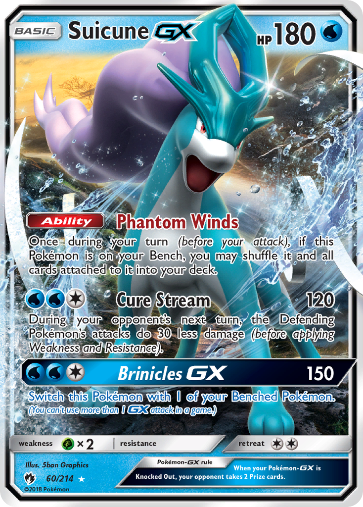 Suicune GX (60/214) [Sun & Moon: Lost Thunder] | Exor Games Dartmouth