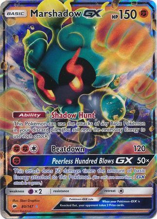 Marshadow GX (80/147) (Jumbo Card) [Sun & Moon: Burning Shadows] | Exor Games Dartmouth