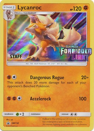 Lycanroc (SM118) (Staff Prerelease Promo) [Sun & Moon: Black Star Promos] | Exor Games Dartmouth