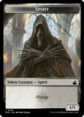 Spirit (0018) // Rhino Double-Sided Token [Ravnica Remastered Tokens] | Exor Games Dartmouth