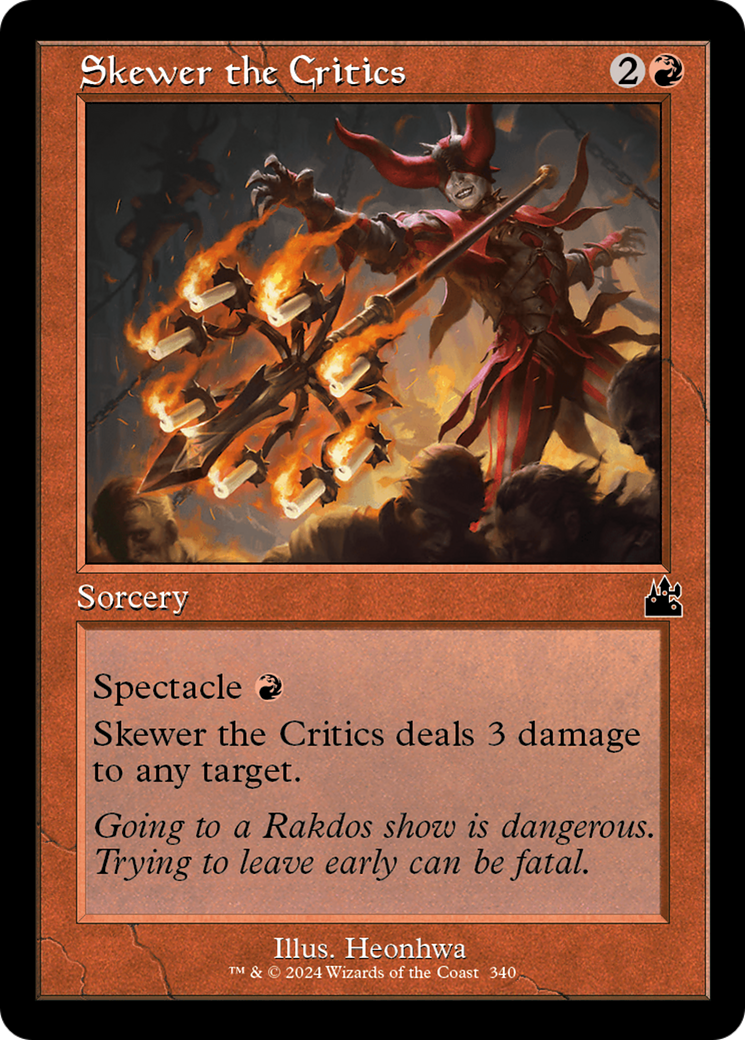 Skewer the Critics (Retro Frame) [Ravnica Remastered] | Exor Games Dartmouth