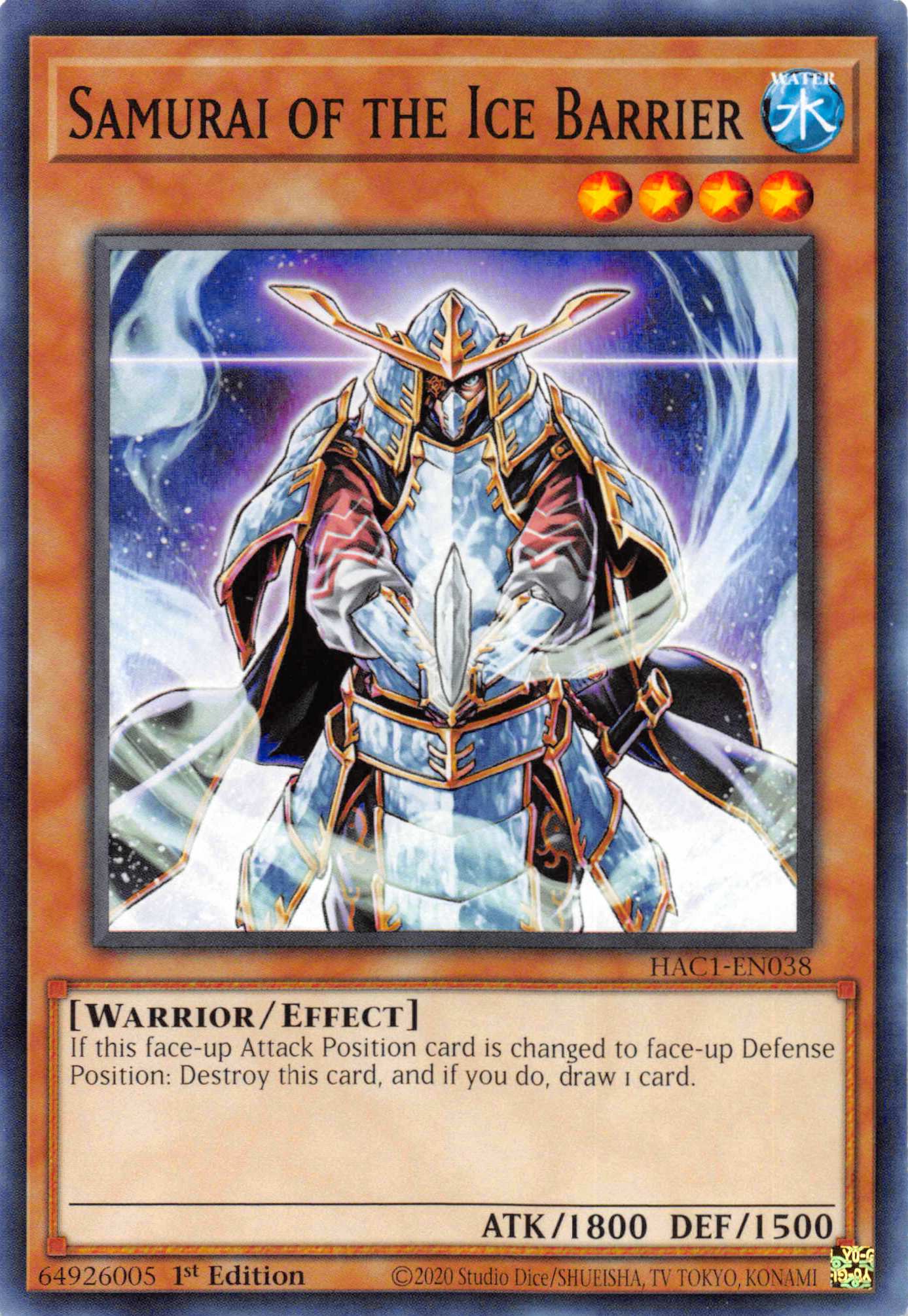 Samurai of the Ice Barrier [HAC1-EN038] Common | Exor Games Dartmouth