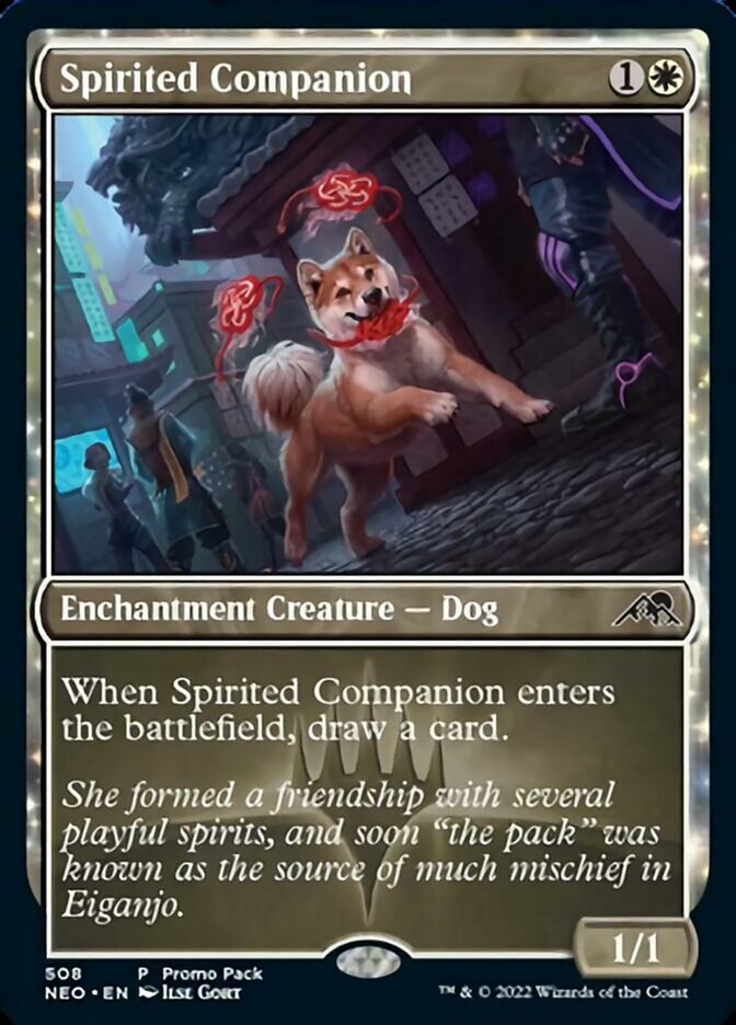 Spirited Companion (Promo Pack) [Kamigawa: Neon Dynasty Promos] | Exor Games Dartmouth