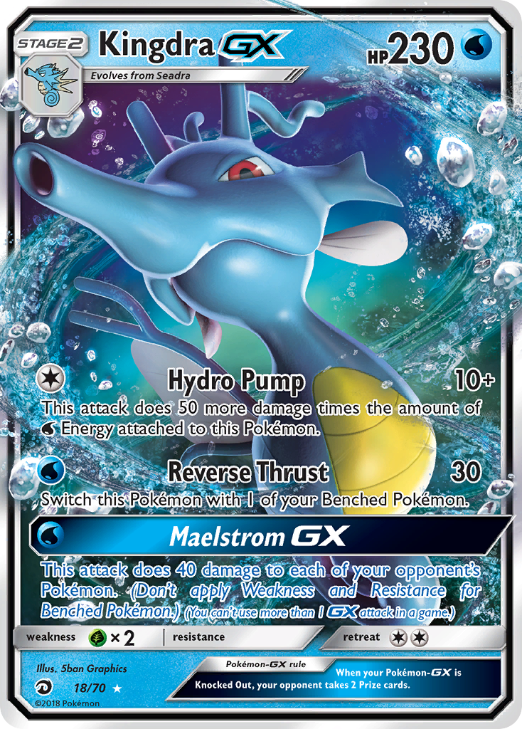 Kingdra GX (18/70) [Sun & Moon: Dragon Majesty] | Exor Games Dartmouth