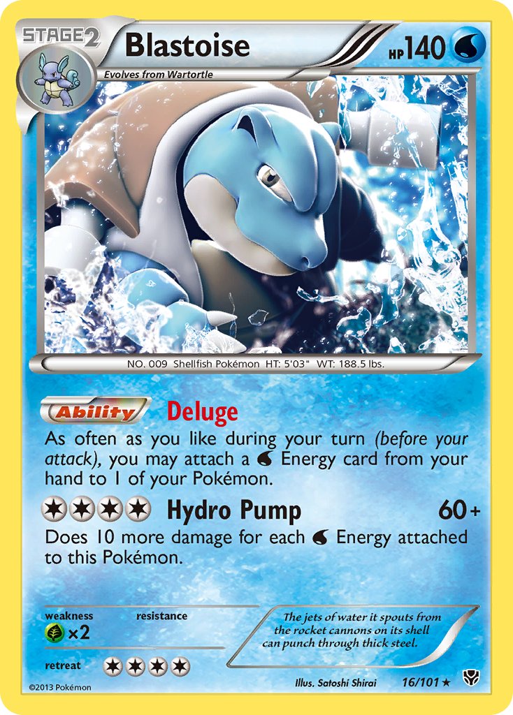 Blastoise (16/101) (Cosmos Holo) (Blister Exclusive) [Black & White: Plasma Blast] | Exor Games Dartmouth