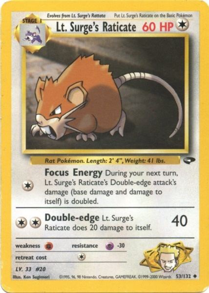 Lt. Surge's Raticate (53/132) [Gym Challenge Unlimited] | Exor Games Dartmouth