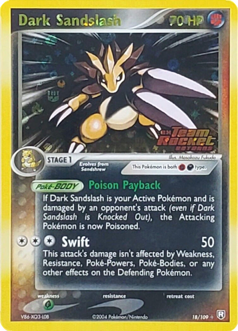 Dark Sandslash (18/109) (Stamped) [EX: Team Rocket Returns] | Exor Games Dartmouth