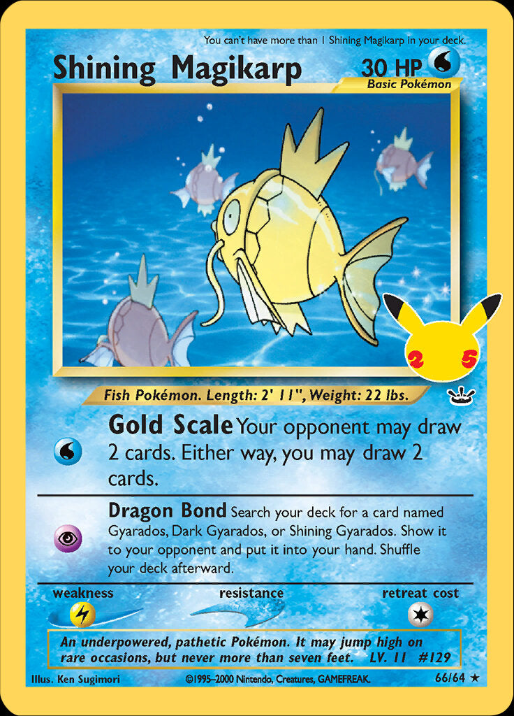 Shining Magikarp (66/64) [Celebrations: 25th Anniversary - Classic Collection] | Exor Games Dartmouth