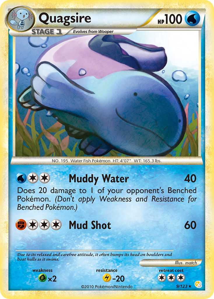 Quagsire (9/123) [HeartGold & SoulSilver: Base Set] | Exor Games Dartmouth