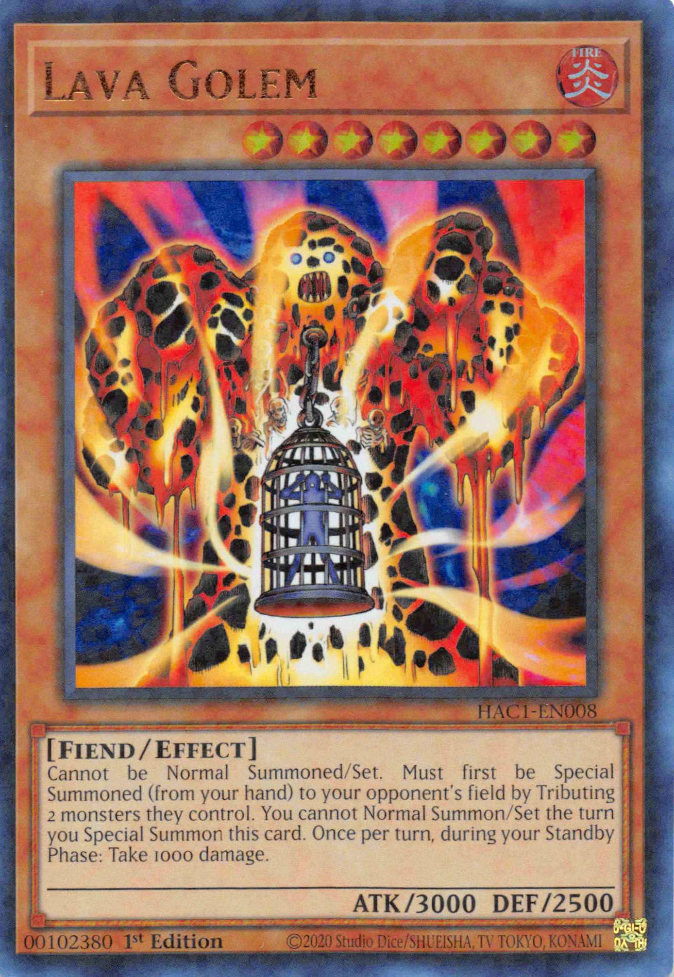 Lava Golem (Duel Terminal) [HAC1-EN008] Parallel Rare | Exor Games Dartmouth