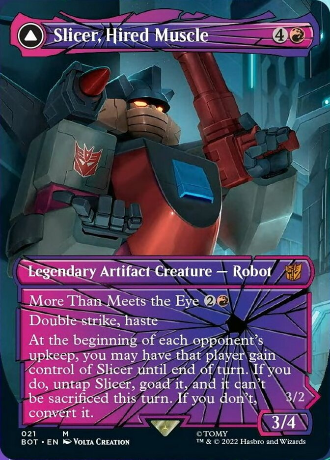 Slicer, Hired Muscle // Slicer, High-Speed Antagonist (Shattered Glass) [Universes Beyond: Transformers] | Exor Games Dartmouth