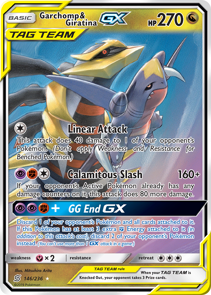 Garchomp & Giratina GX (146/236) [Sun & Moon: Unified Minds] | Exor Games Dartmouth