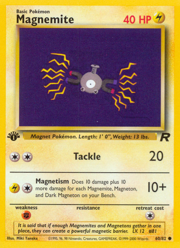 Magnemite (60/82) [Team Rocket 1st Edition] | Exor Games Dartmouth