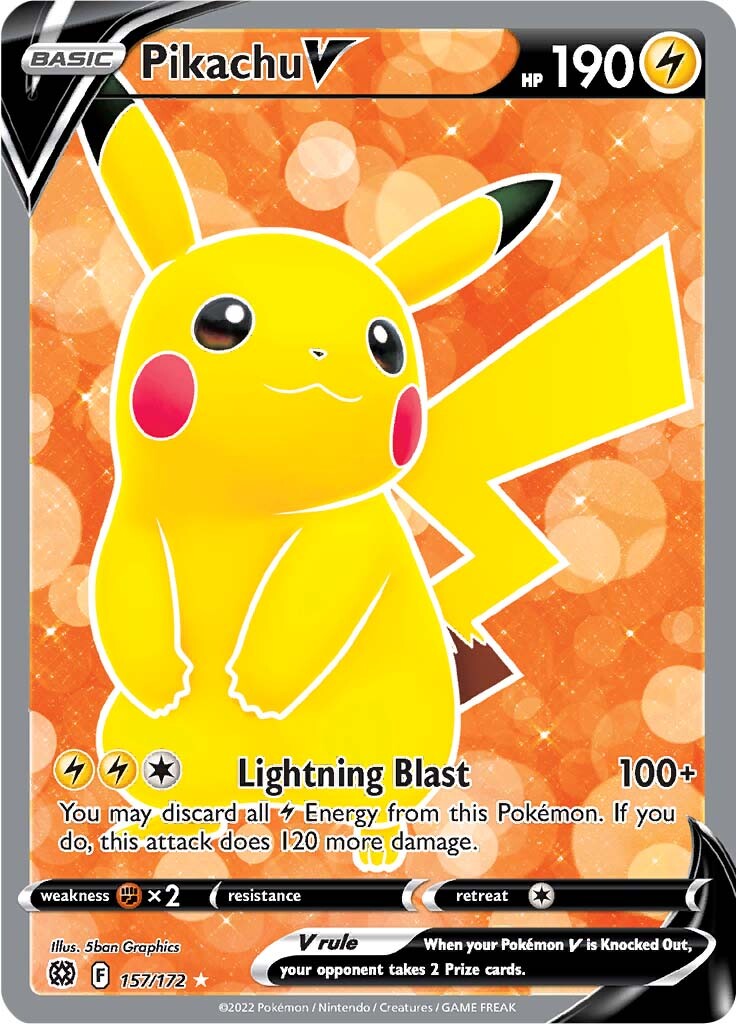 Pikachu V (157/172) [Sword & Shield: Brilliant Stars] | Exor Games Dartmouth