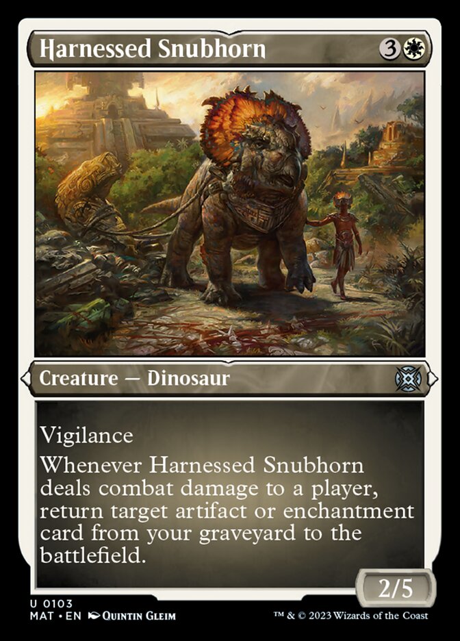 Harnessed Snubhorn (Foil Etched) [March of the Machine: The Aftermath] | Exor Games Dartmouth