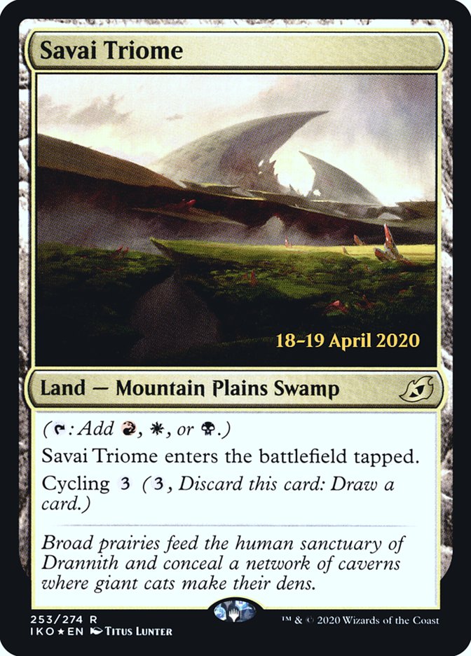 Savai Triome  [Ikoria: Lair of Behemoths Prerelease Promos] | Exor Games Dartmouth