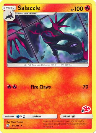 Salazzle (34/236) (Charizard Stamp #49) [Battle Academy 2020] | Exor Games Dartmouth