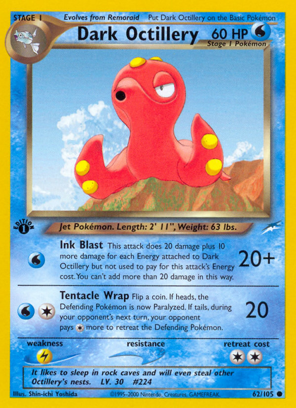 Dark Octillery (62/105) [Neo Destiny 1st Edition] | Exor Games Dartmouth