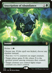 Inscription of Abundance (Extended Art) [Zendikar Rising] | Exor Games Dartmouth