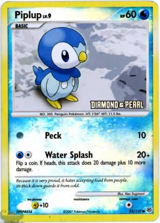 Piplup (93/130) [Burger King Promos: 2008 Collection] | Exor Games Dartmouth