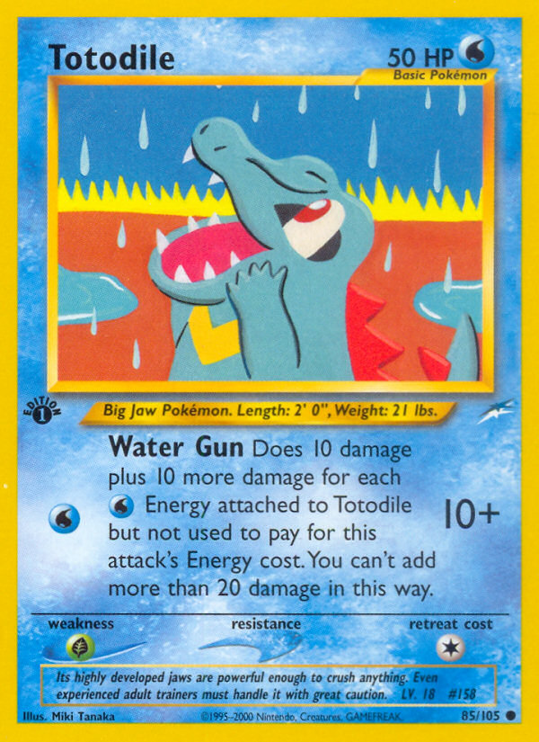 Totodile (85/105) [Neo Destiny 1st Edition] | Exor Games Dartmouth