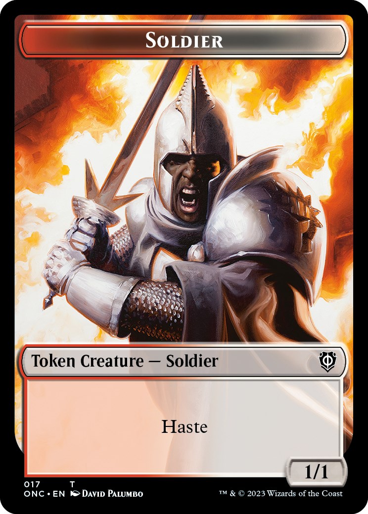 Soldier (017) // Eldrazi Double-Sided Token [Phyrexia: All Will Be One Commander Tokens] | Exor Games Dartmouth