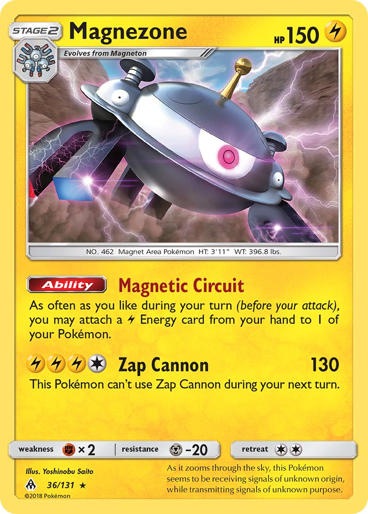 Magnezone (36/131) (Prerelease Kit Exclusive) (Theme Deck Exclusive) [Sun & Moon: Forbidden Light] | Exor Games Dartmouth