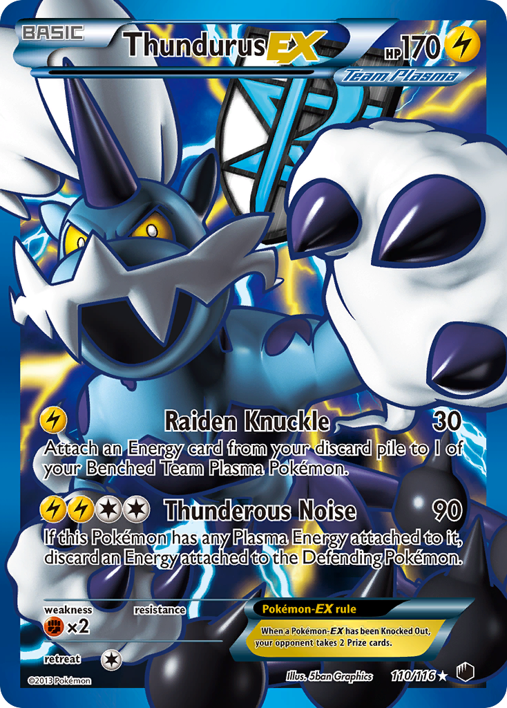 Thundurus EX (110/116) [Black & White: Plasma Freeze] | Exor Games Dartmouth