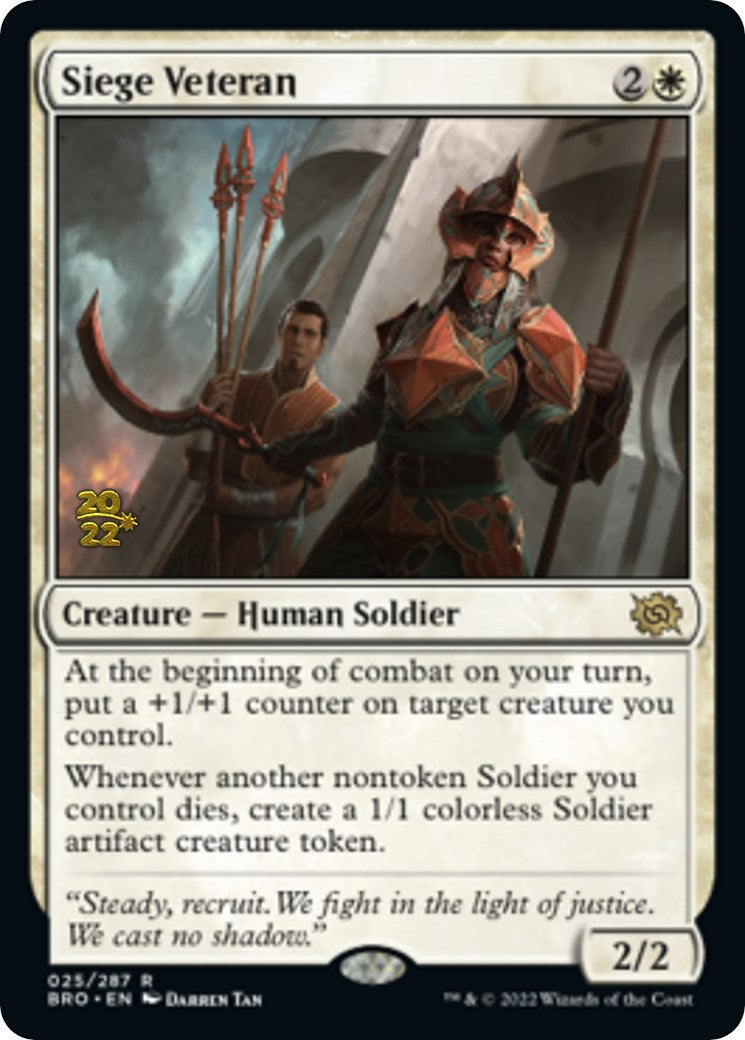 Siege Veteran [The Brothers' War: Prerelease Promos] | Exor Games Dartmouth