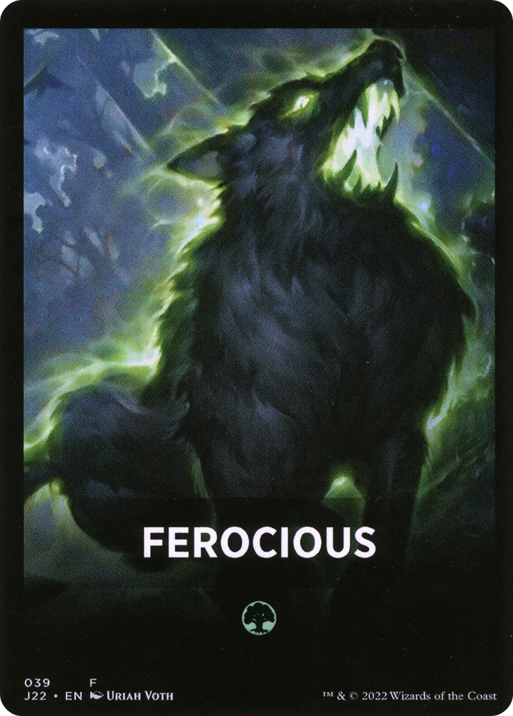 Ferocious Theme Card [Jumpstart 2022 Front Cards] | Exor Games Dartmouth