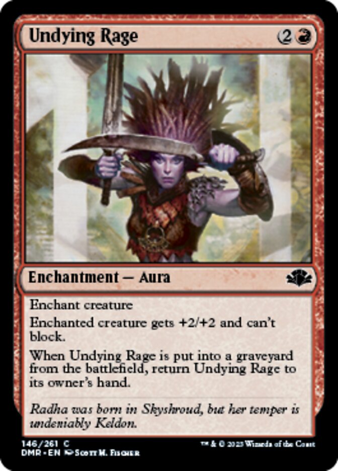 Undying Rage [Dominaria Remastered] | Exor Games Dartmouth