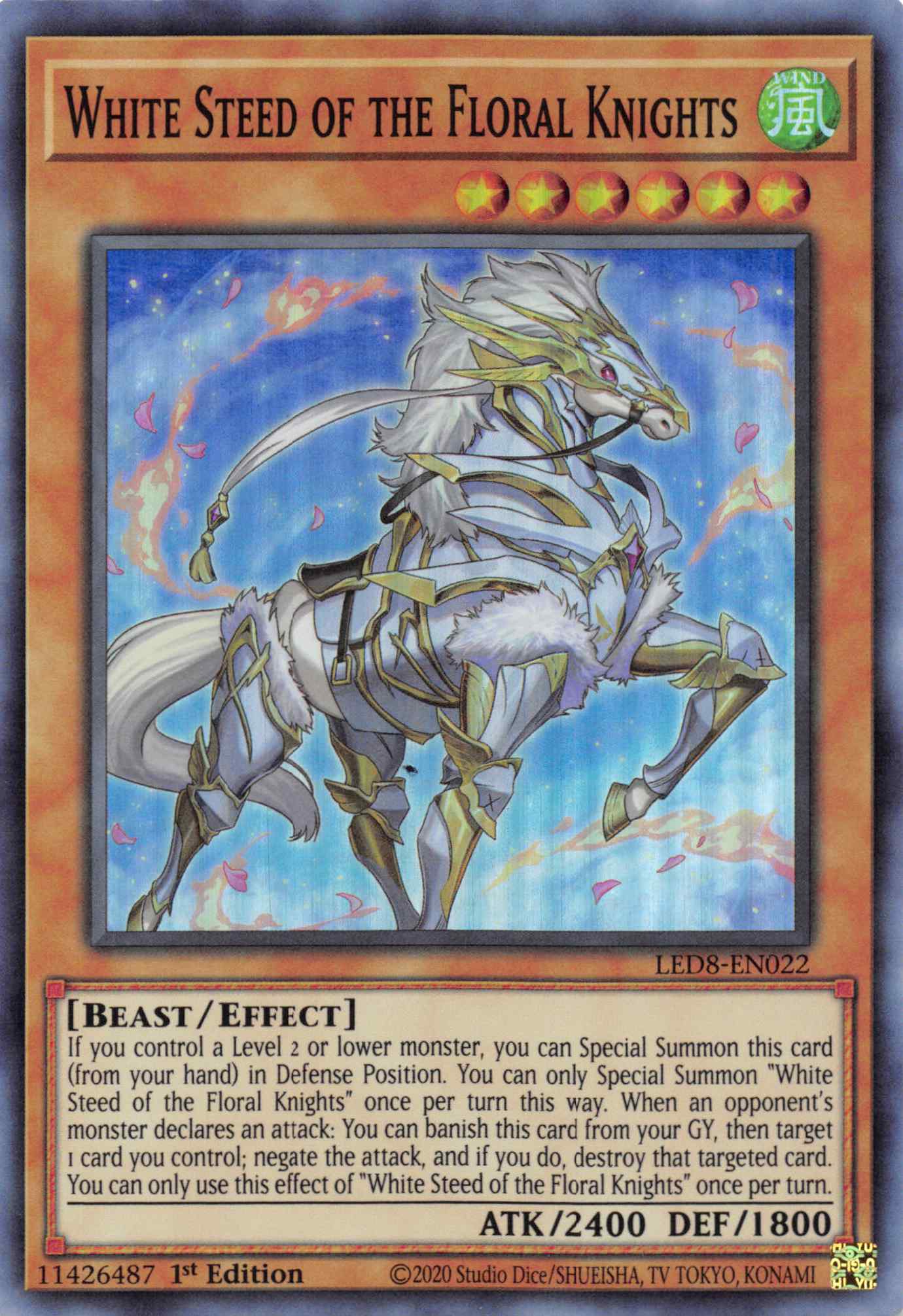 White Steed of the Floral Knights [LED8-EN022] Super Rare | Exor Games Dartmouth