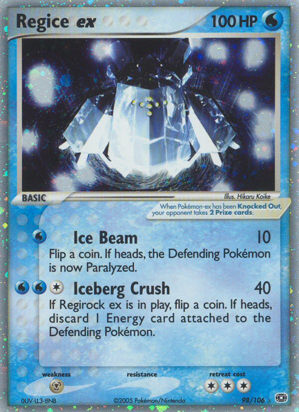 Regice ex (98/106) [EX: Emerald] | Exor Games Dartmouth