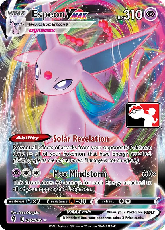 Espeon VMAX (065/203) [Prize Pack Series One] | Exor Games Dartmouth