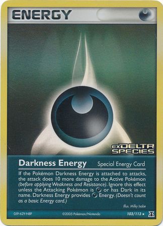 Darkness Energy (103/113) (Stamped) [EX: Delta Species] | Exor Games Dartmouth