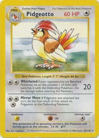 Pidgeotto (22/102) [Base Set Shadowless Unlimited] | Exor Games Dartmouth