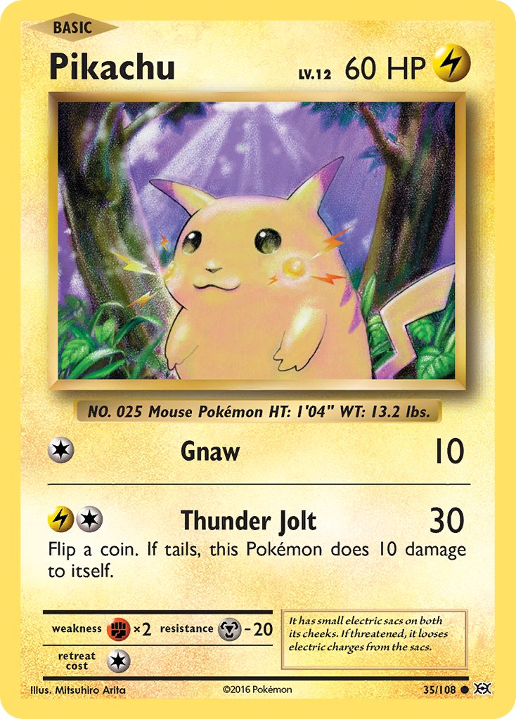 Pikachu (35/108) (Theme Deck Exclusive) (Cracked Ice Holo) [XY: Evolutions] | Exor Games Dartmouth