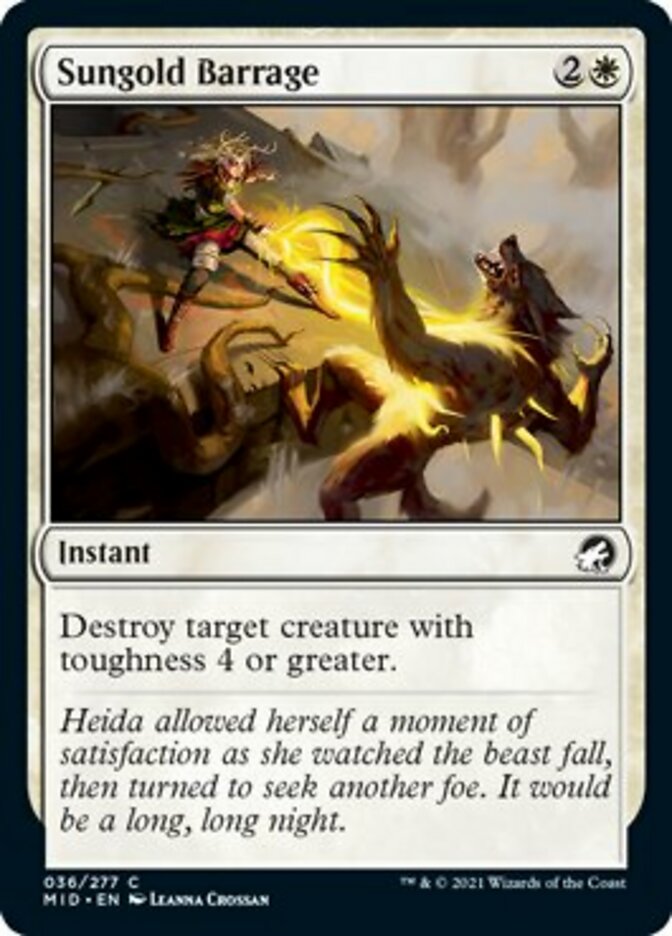 Sungold Barrage [Innistrad: Midnight Hunt] | Exor Games Dartmouth